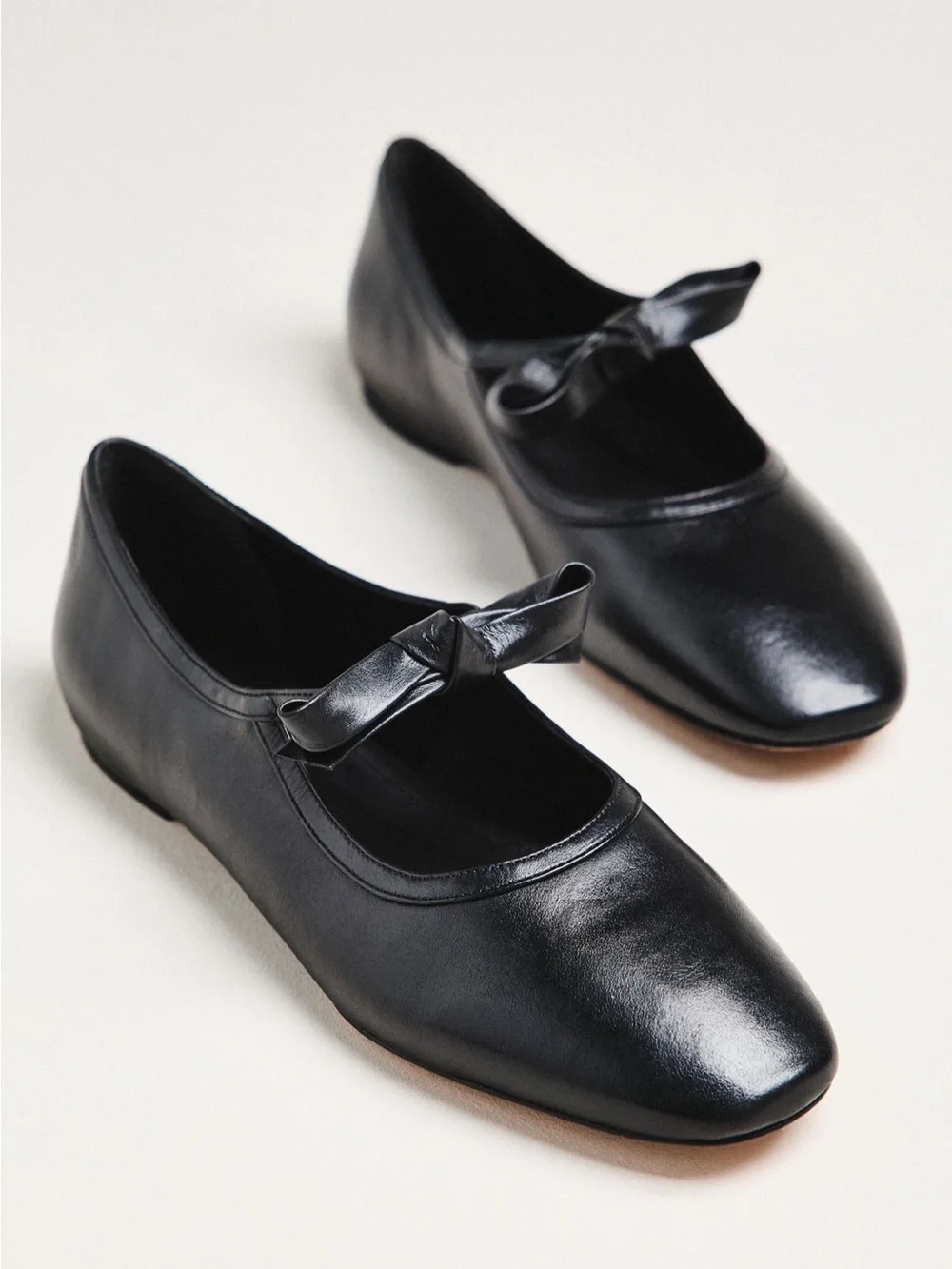 NEW MAEVE KNOTTED BOW MARY JANE FLATS